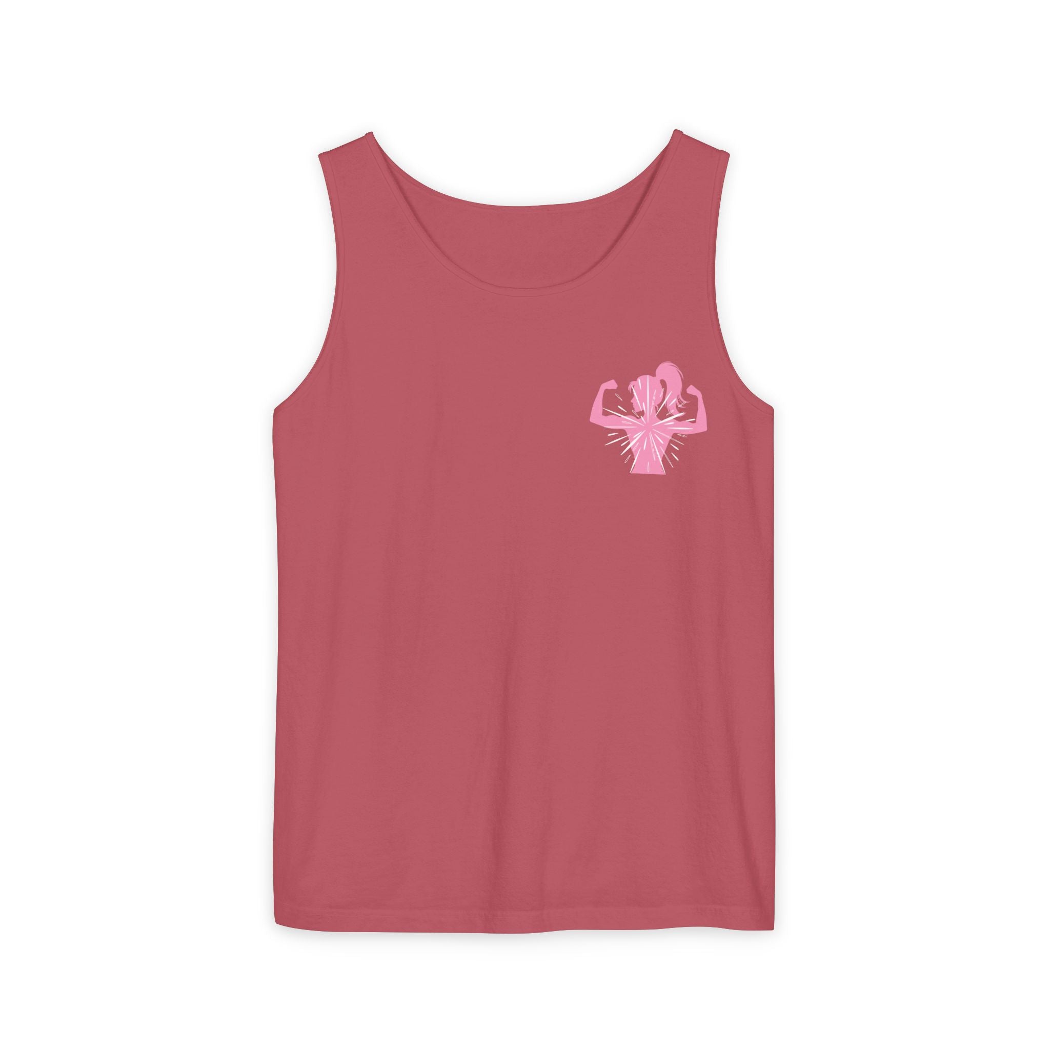 Women’s Strength Tank Top — Pink Flex Silhouette Athletic Tank