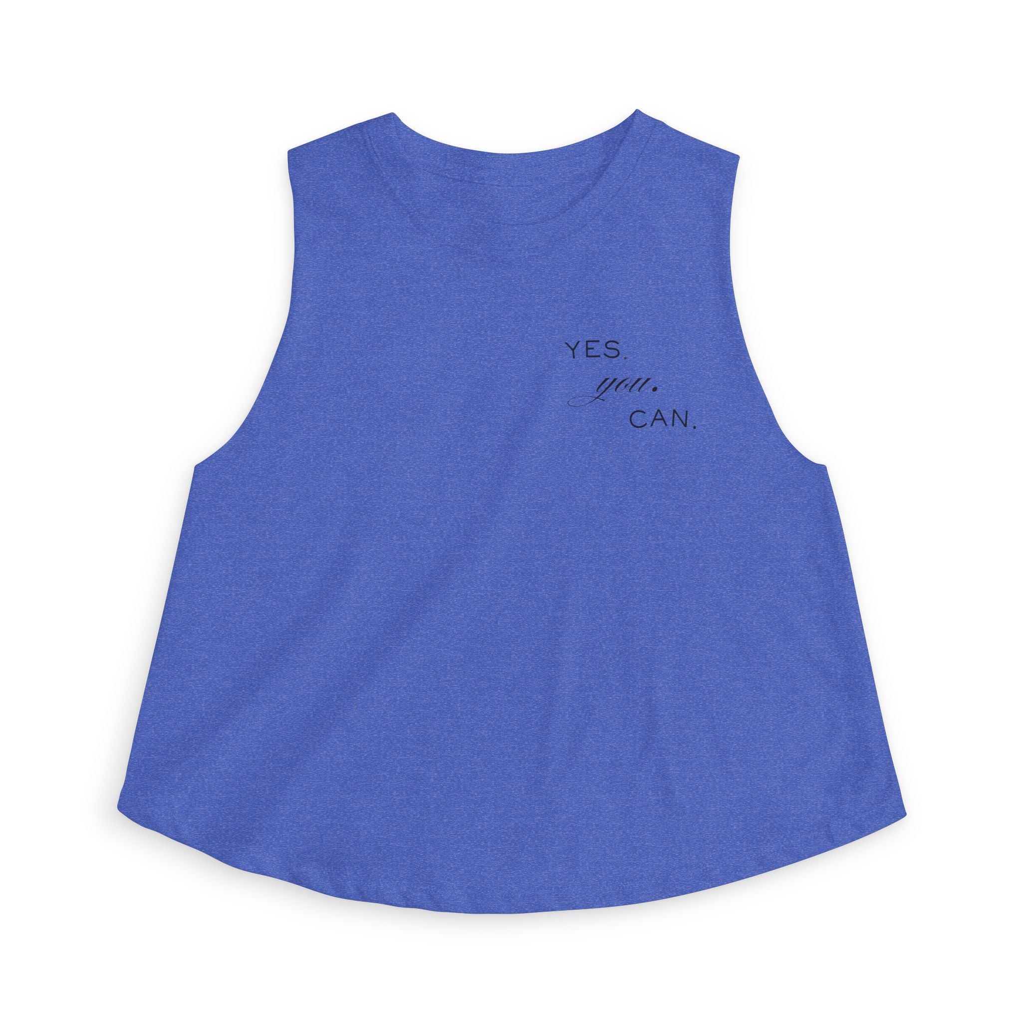 Crop Top — Minimal "Yes You Can" Motivational Crop Tank