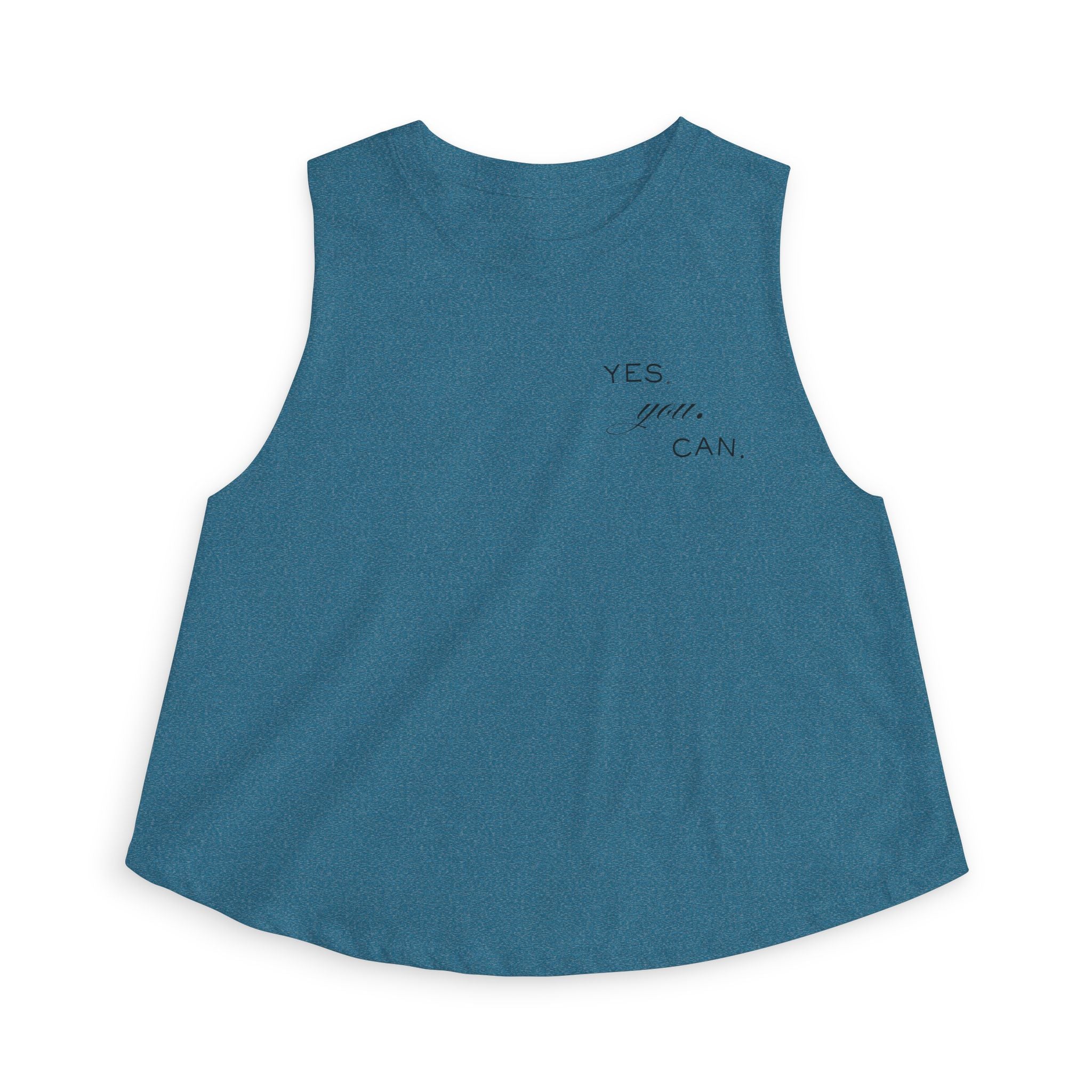 Crop Top — Minimal "Yes You Can" Motivational Crop Tank