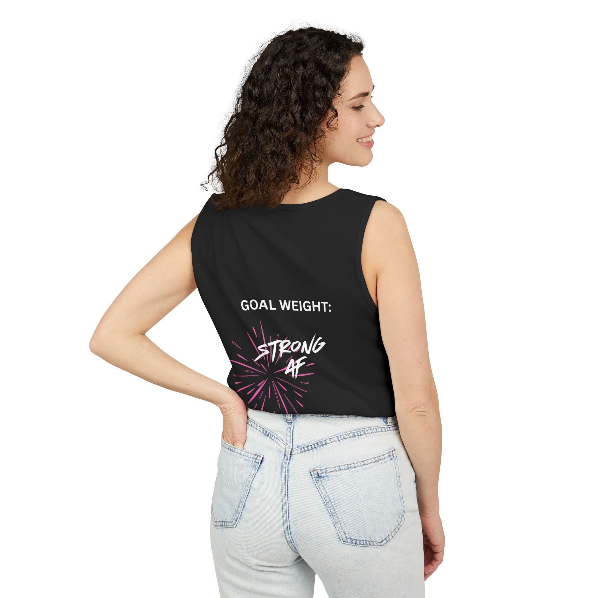 Women’s Strength Tank Top — Pink Flex Silhouette Athletic Tank