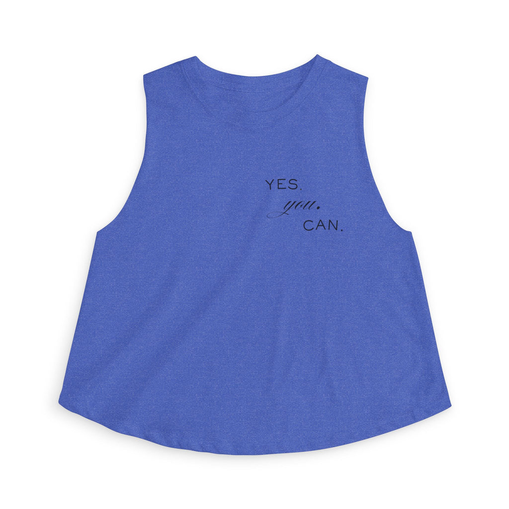 Crop Top — Minimal "Yes You Can" Motivational Crop Tank
