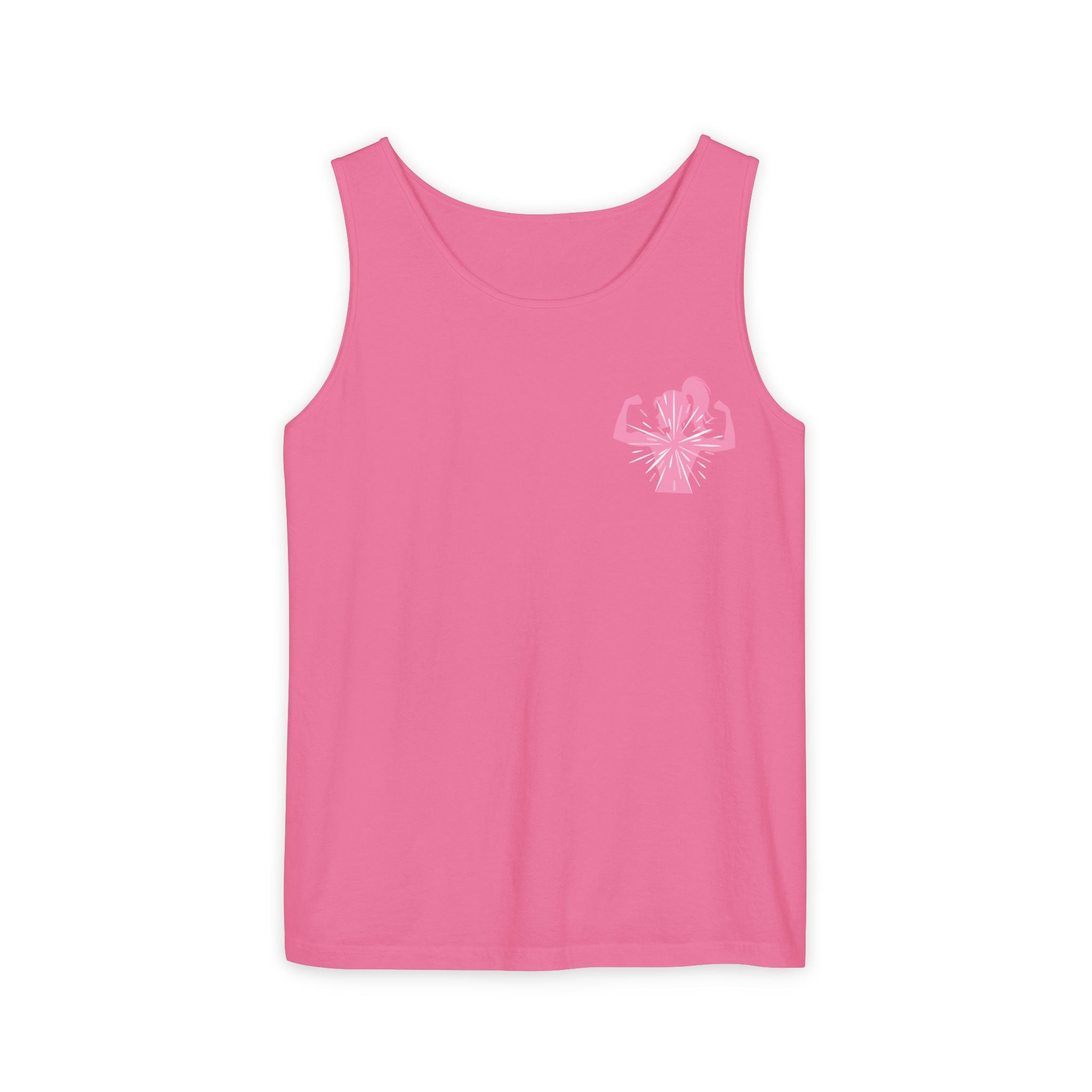 Women’s Strength Tank Top — Pink Flex Silhouette Athletic Tank