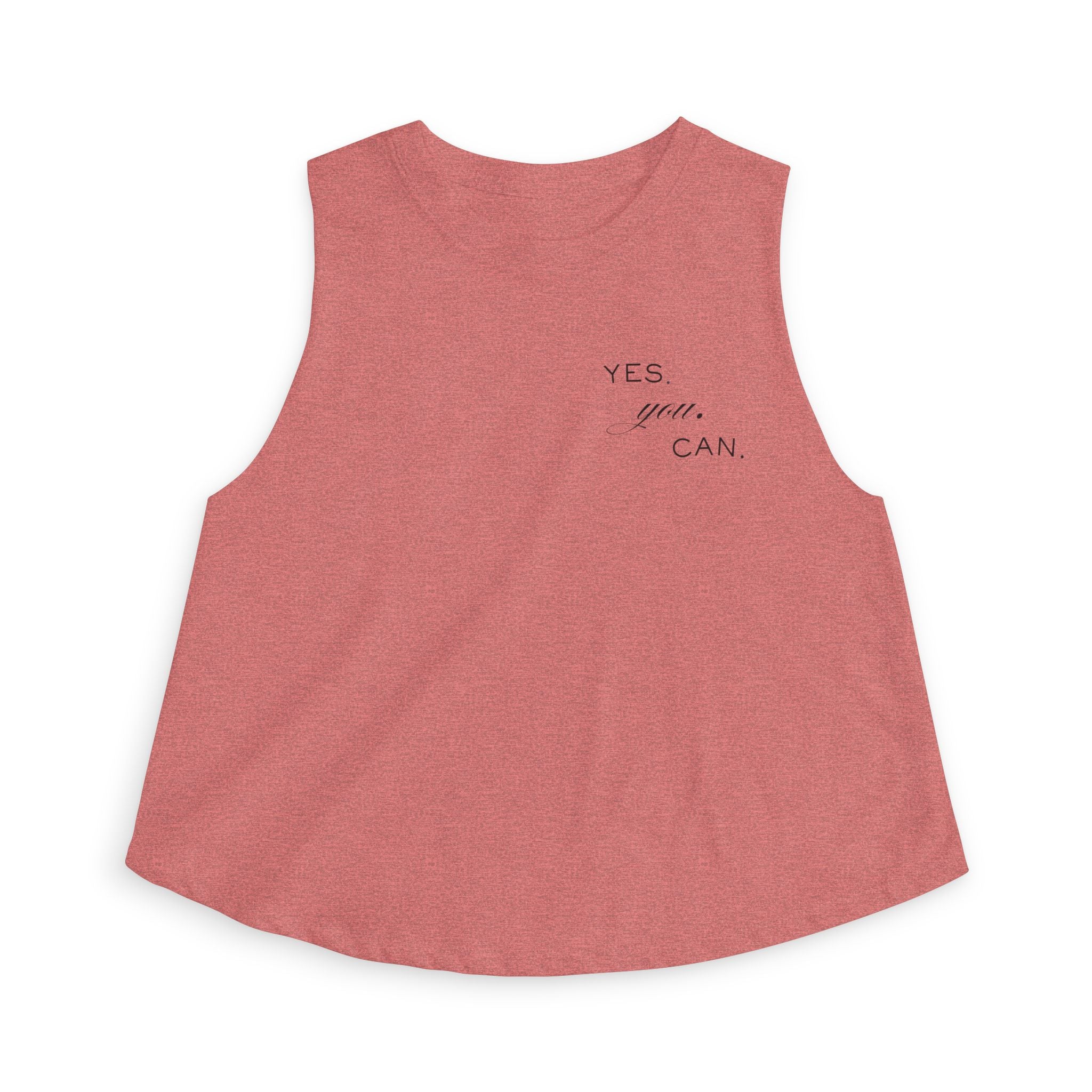 Crop Top — Minimal "Yes You Can" Motivational Crop Tank