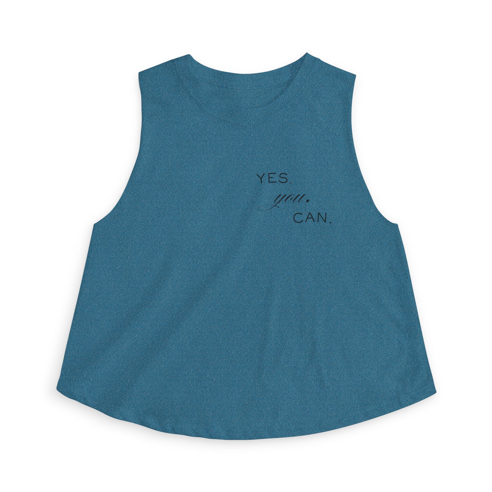 Crop Top — Minimal "Yes You Can" Motivational Crop Tank
