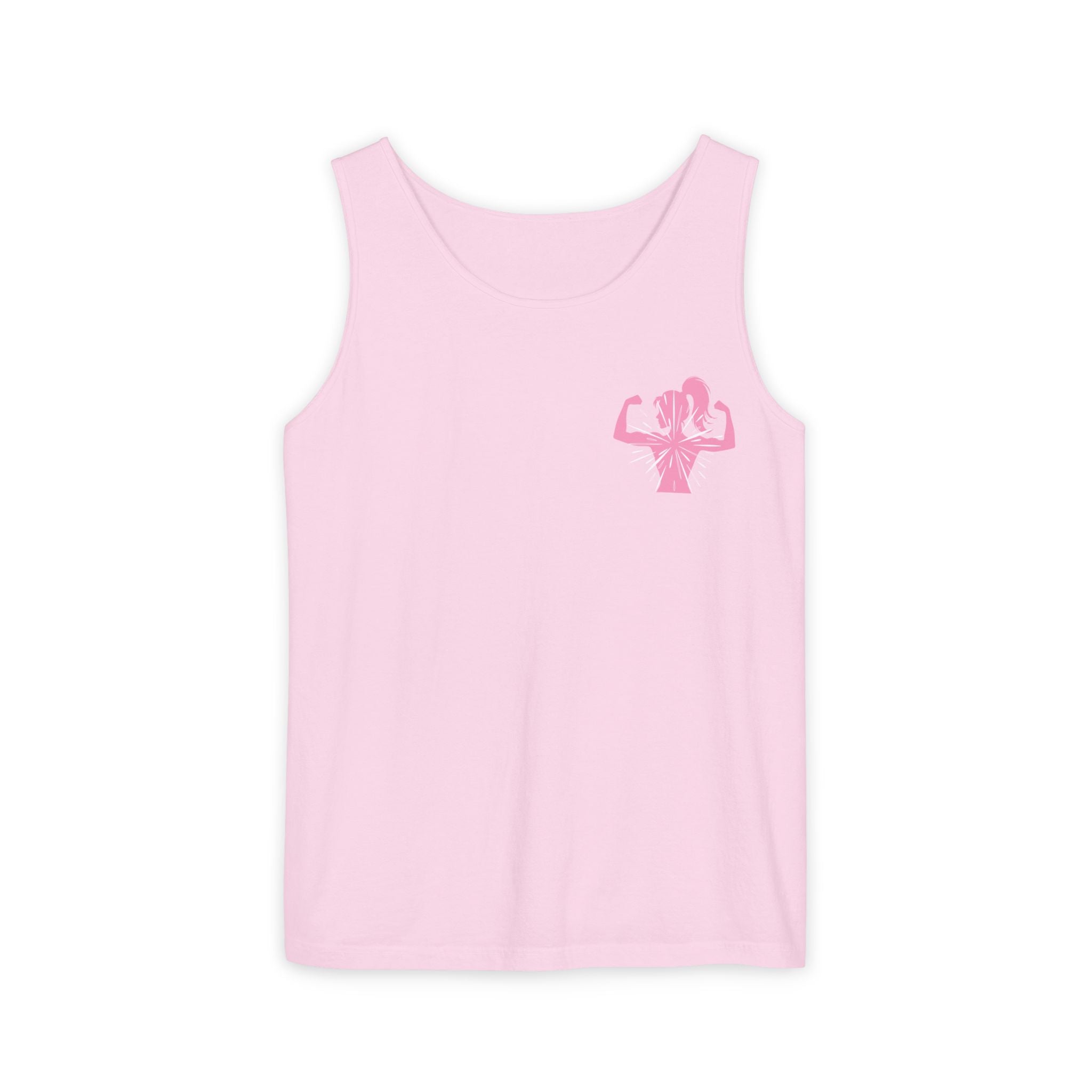 Women’s Strength Tank Top — Pink Flex Silhouette Athletic Tank